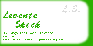 levente speck business card